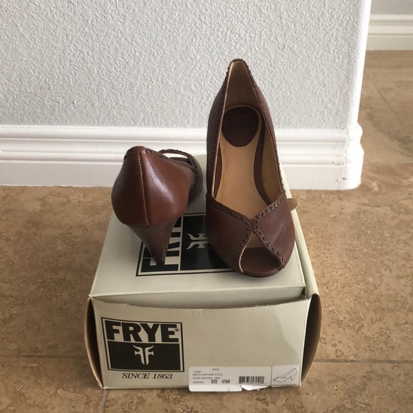 Frye Shoes - Frye Maya Vintage Stud Heels Dark Brown